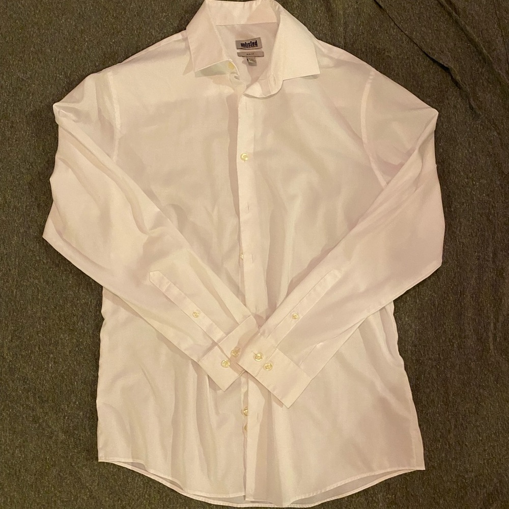 Kenneth Cole Unlisted, white button down, medium (15-15 1/2)